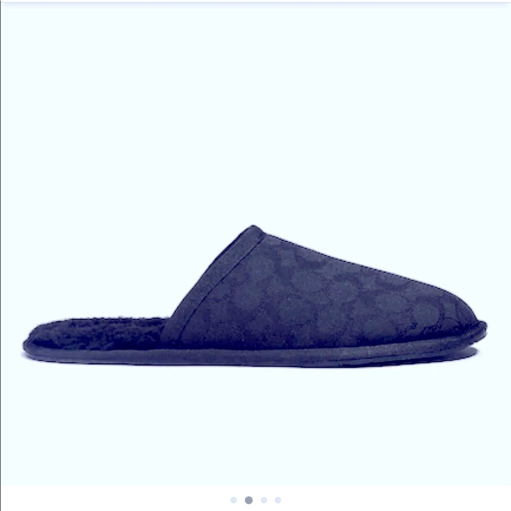 🏈🏈Coach Size 10 Black Men’s Slippers, New Never Worn Perfect for Any Occasion - Picture 5 of 8